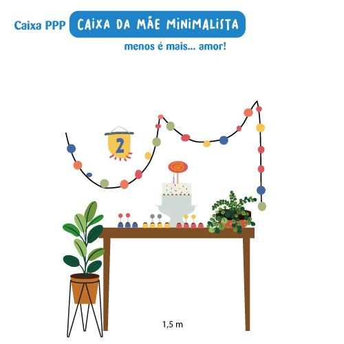 Decoração na Caixa da Mãe Minimalista (PPP)