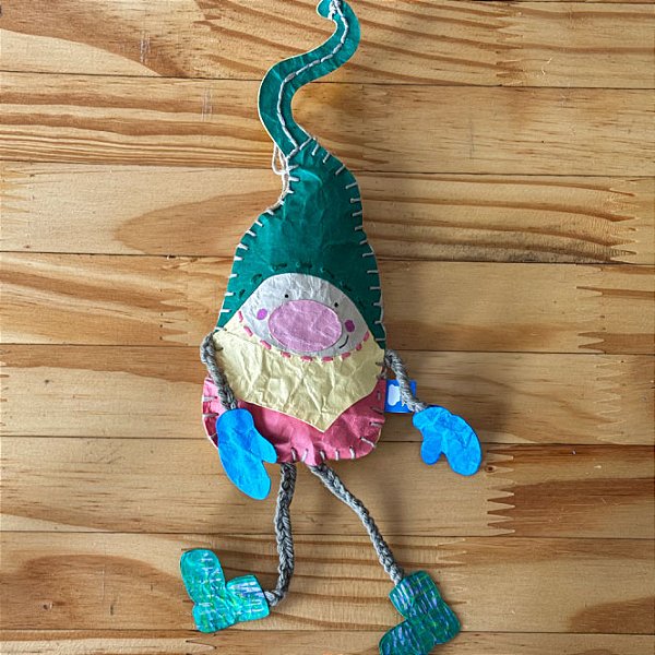 Boneco Paper Ajudante de Papai Noel