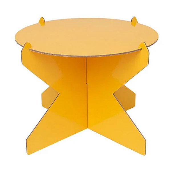 Boleira de Papelão Reutilizável - Amarelo Quindim