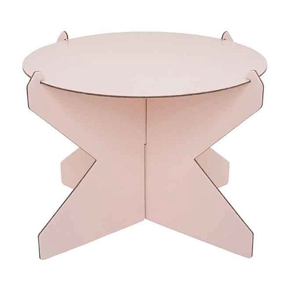 Boleira de Papelão Reutilizável - Rosa Blush