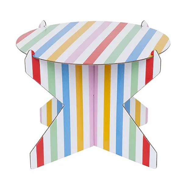 Boleira Listra Multicoloria de Papelão Reutilizável