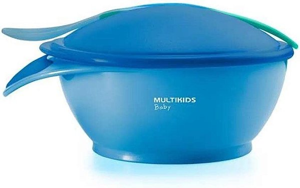 Colher 100% Silicone Funny Meal Azul 1 Pc Multikids Baby - BB065 -  multikidsbaby