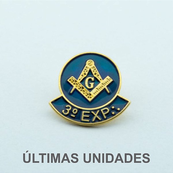 BT-216-A - Pin Esquadro e Compasso Azul - 3º Experto