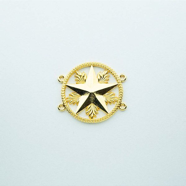 AP-020 - Aplique Estrela (Para Colar de Grão-Meste) - 38x35 mm