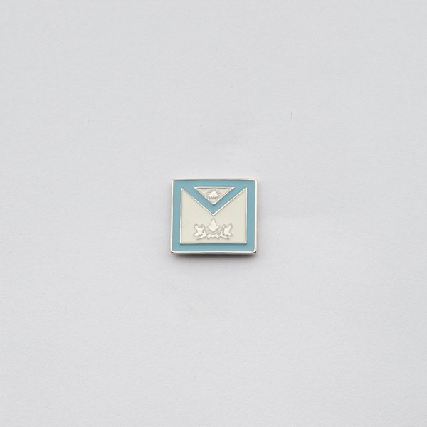 BT-283 - Pin Avental Mestre Maçom Rito Adonhiramita - 16x15 mm