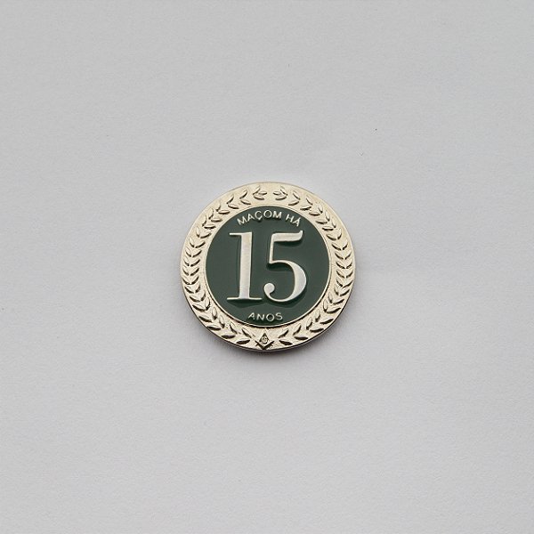 BT-272 - Pin Tempo de Maçonaria - 15 Anos