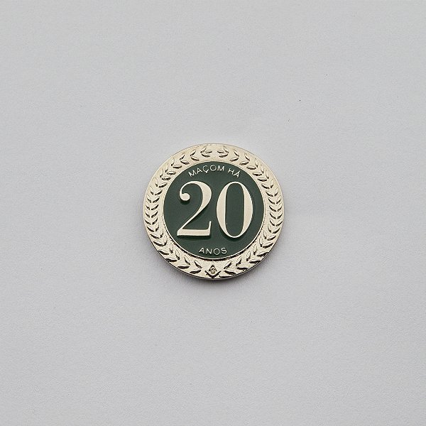 BT-273 - Pin Tempo de Maçonaria - 20 Anos