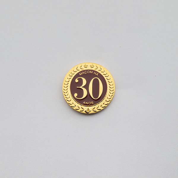 BT-275 - Pin Tempo de Maçonaria - 30 Anos