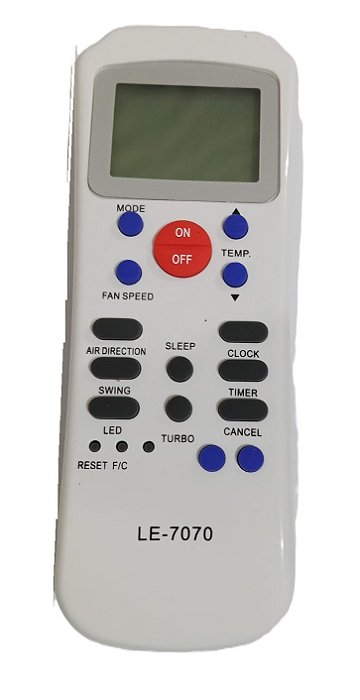 CONTROLE REMOTO AC LE-7070 PARA CARIER - LELONG