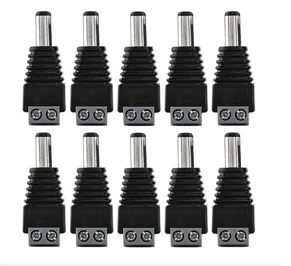 PLUG P4 MACHO C/ BORNE CFTV C/10 CONEX 1000