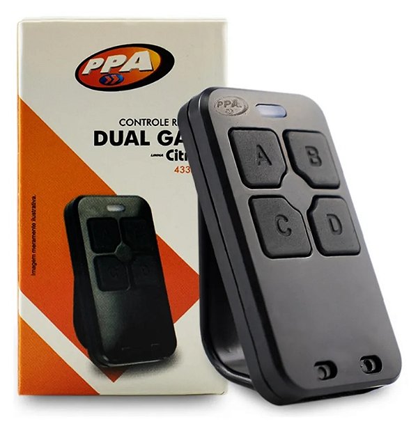 CONTROLE REMOTO CITROX DUAL GATE CX-7420 433MHZ PRETO - PPA