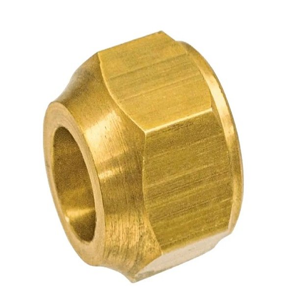 PORCA 7/8" FORJADA SAE FLANGE PARA TUBO DE COBRE LATÃO