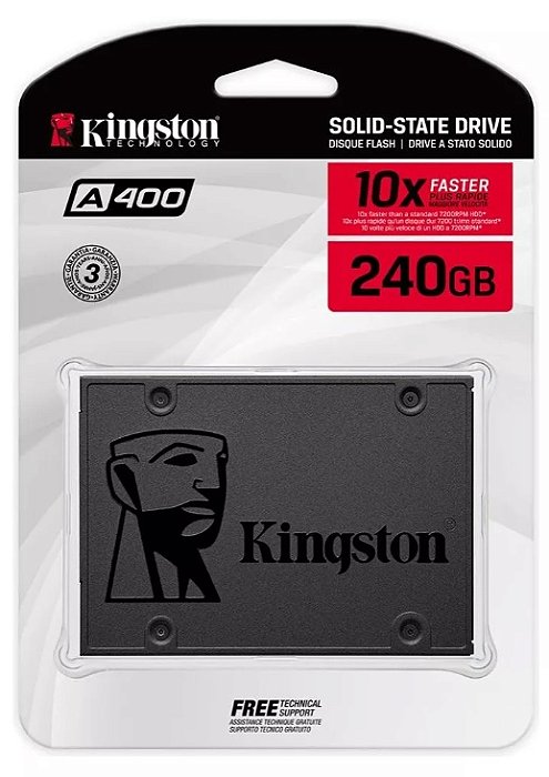 HD SSD 240GB SATA 3 SA400S37/240G - KINGSTON
