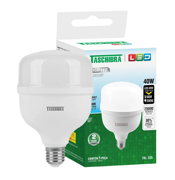 LAMPADA LED HIGH E27 40W 6500K BIV-TASCHIBRA