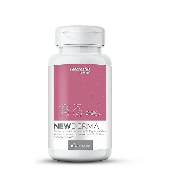 New Derma 500mg 60 Capsulas - Labornatus Do Brasil
