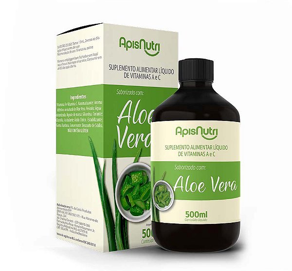Suplemento Alimentar Líquido Aloe Vera 500 ML - ApisNutri