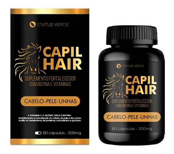 Crescimento de Cabelo E Unhas 120 Cápsulas 500mg - Status Verde