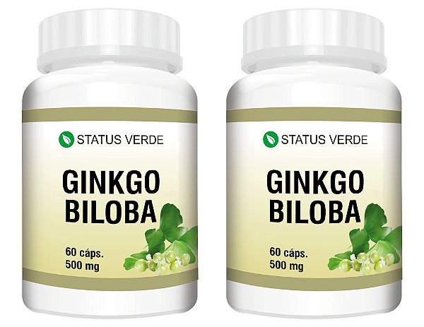 Kit 2 Ginkgo Biloba 120 Cápsulas 500 mg Status Verde