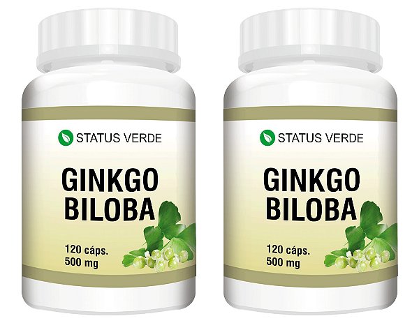 Kit 2 Ginkgo Biloba 240 Cápsulas 500 mg Status Verde