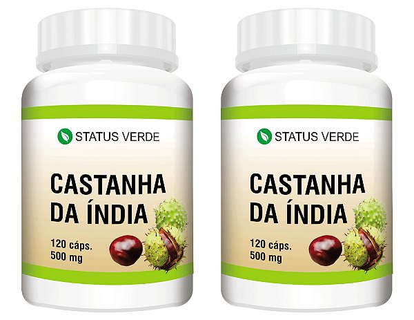 Kit 2 Castanha da Índia 240 Cápsulas - 500 mg Status Verde
