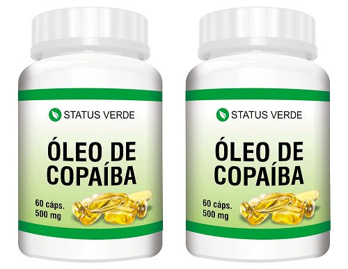 Kit 2 Óleo De Copaíba 120 Cápsulas 500 mg Status Verde