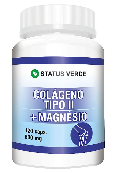 Colágeno Tipo II + Magnésio 120cáps 500mg - Status Verde
