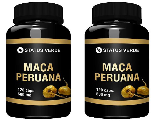 Kit 2 Maca Peruana 240 Cápsulas 500mg - Status Verde