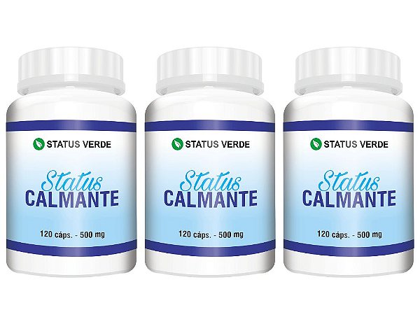 Kit 3 Status Calmante 360cáps 500mg - Status Verde