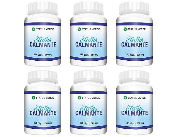 Kit 6 Status Calmante 720cáps 500mg - Status Verde