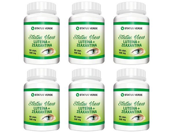Kit 6 Status View Luteína+Zeaxantina 360cáps 500mg - Status Verde