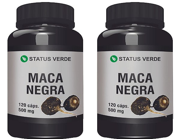 Kit 2 Maca Peruana Negra 240cáps 500mg - Status Verde