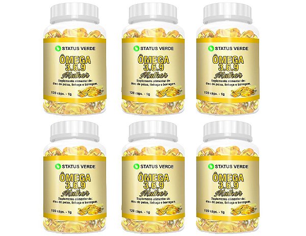 Kit 6 Ômega 3,6,9 720cáps 1g - Status Verde