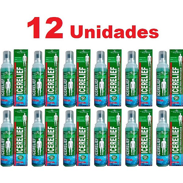 KIT 12  Icerelief spray para massagem