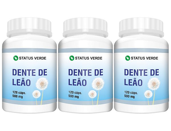 Kit 3 Dente de Leão 360Cáps - 500mg Status Verde