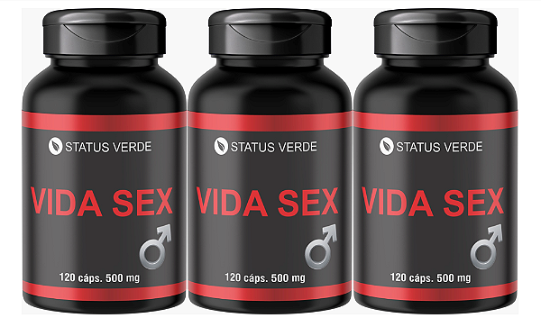 Kit 3 Vida Sex 500mg 360 Cápsulas - Status Verde