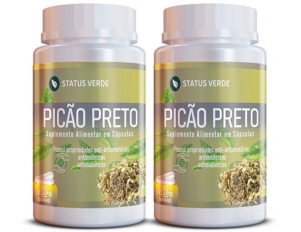 Kit 2 Picão Preto 120Cáps 500mg Status Verde