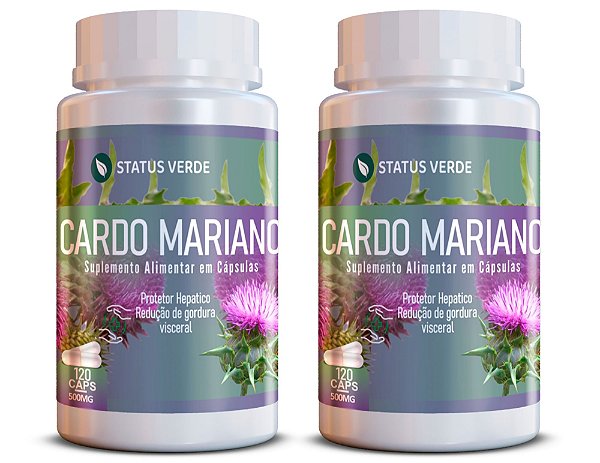 Kit 2 Cardo Mariano 240Cáps 500mg Status Verde