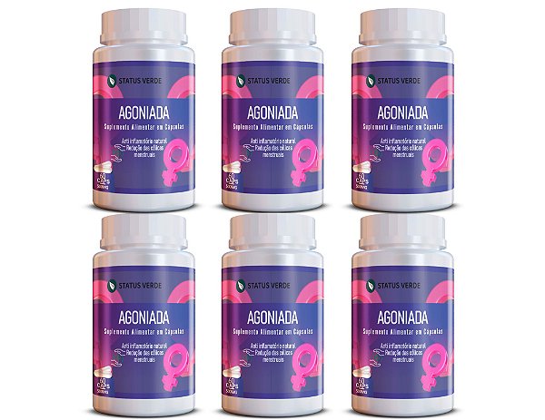 Kit 6 Agoniada 360Cáps 500mg Status Verde
