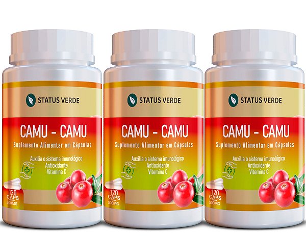 Kit 3 Camu - Camu 360Cáps 500mg Status Verde