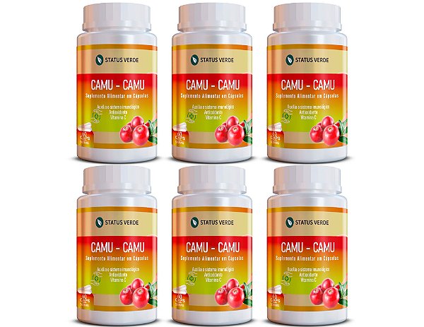 Kit 6 Camu - Camu 360Cáps 500mg Status Verde