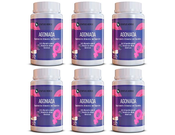 Kit 6 Agoniada 720Cáps 500mg Status Verde