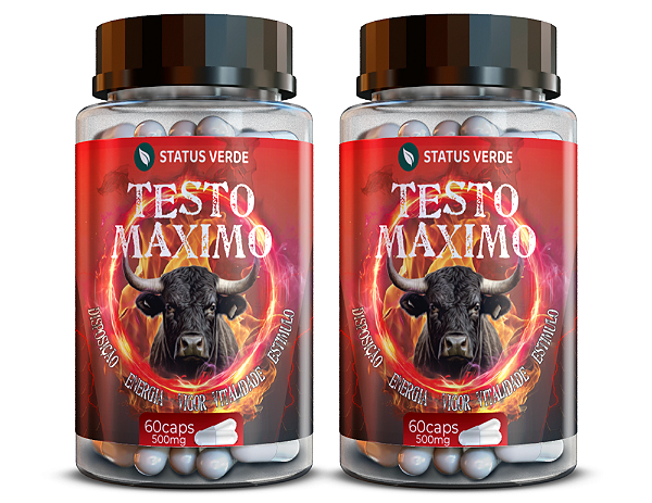Kit 2 Testo Maximo 120Cáps 500mg Status Verde