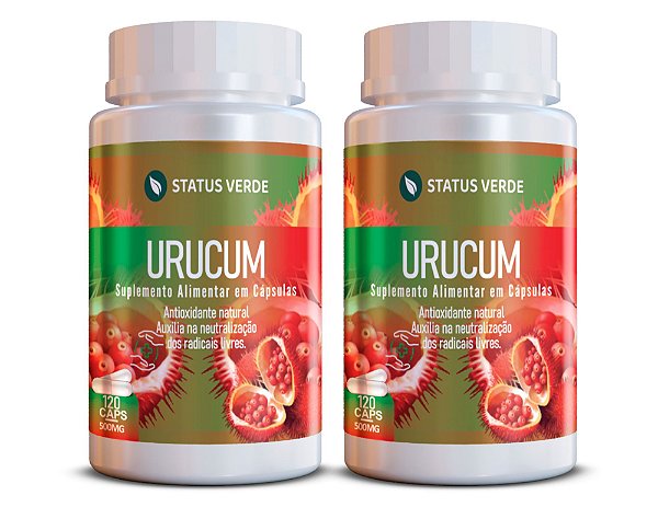 Kit 2 Urucum 240Cáps 500mg Status Verde