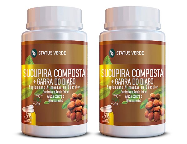 Kit 2  Sucupira Composta + Garra do Diabo 240Cáps 500mg Status Verde