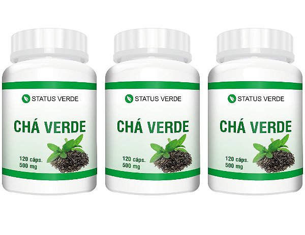 Kit 3 Chá Verde 360Cáps 500mg Status Verde