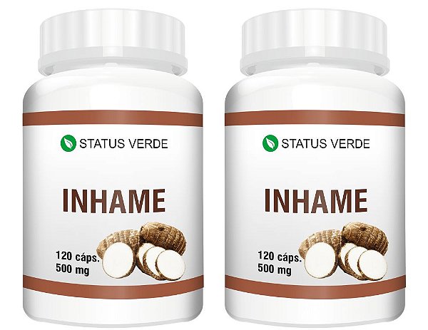 Kit 2 Inhame 240Cáps 500mg Status Verde