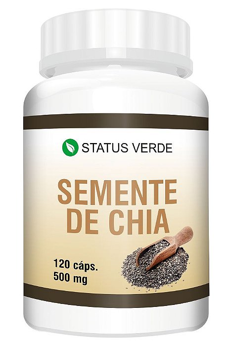 Semente de Chia 120Cáps 500mg Status Verde