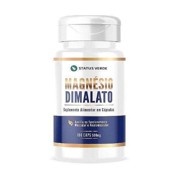Magnésio Dimalato 100Cáps 500mg Status Verde