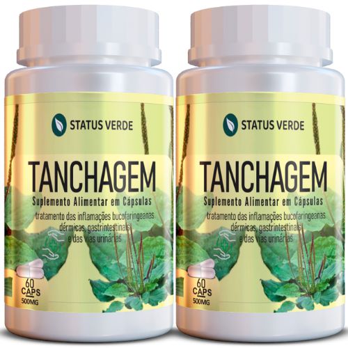 Kit 2 Tanchagem 120Cáps 500mg Status Verde