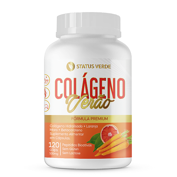 Colágeno Verão 120 Cápsulas 500mg Status Verde